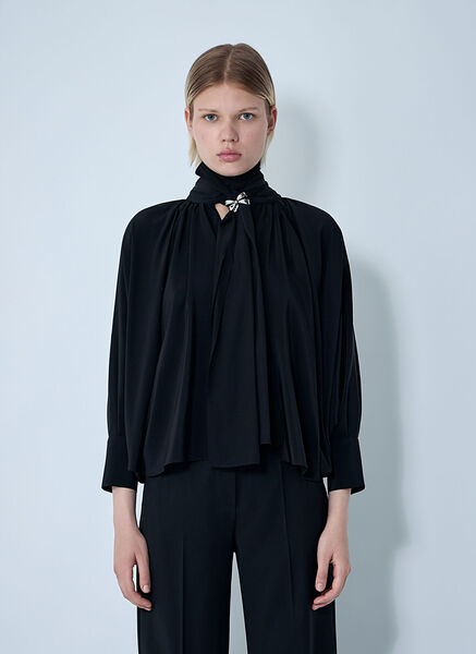  Max Mara Max Mara Silk Blouse - Frau Hemden Black It - 42 