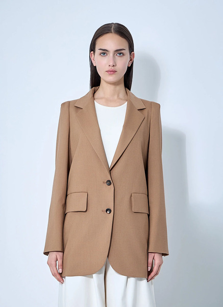  Max Mara Max Mara Single-breasted Blazer - Frau Blazers Beige Uk - 12 