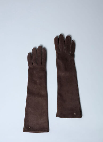  Max Mara Max Mara Suede Gloves - Frau Handschuhe Brown It - 7 