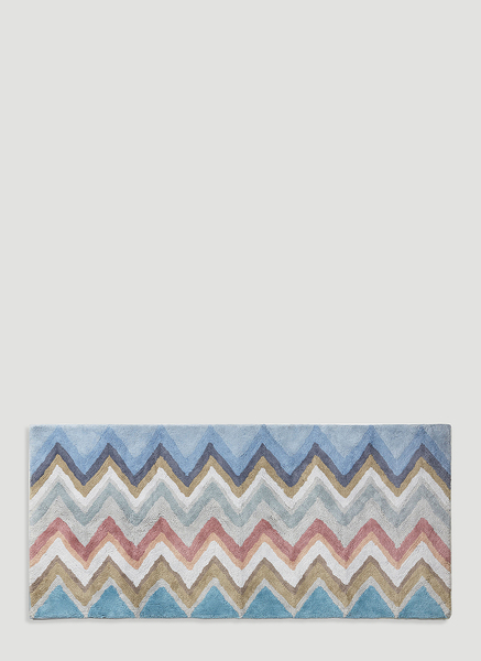  Missoni Missoni Amone Bath Mat -  Textiles Light Blue One Size 