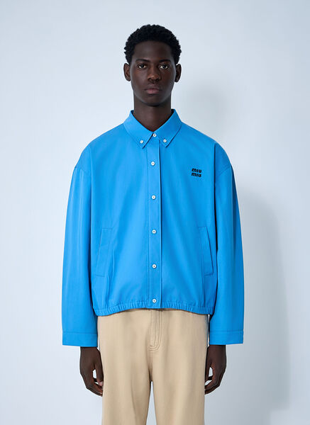  Miu Miu Miu Miu Logo Motif Blouson Jacket -  Jacken Blue It - 42 