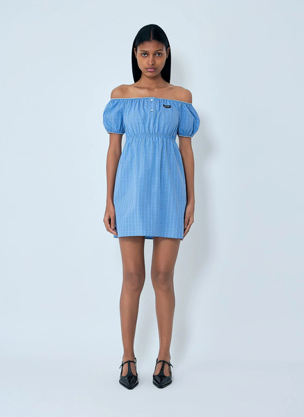  Miu Miu Miu Miu Plaid-pattern Mini Dress - Frau Kleider Blue It - 40 