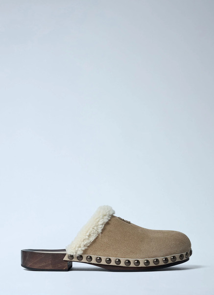  Miu Miu Miu Miu Suede Clogs - Frau Mules Black Eu - 36 