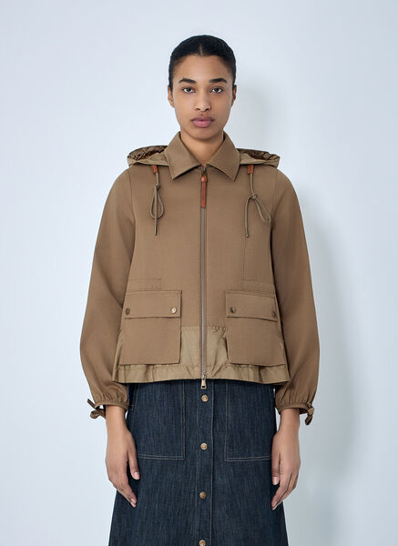  Moncler Moncler Adenium Hooded Jacket - Frau Jacken Khaki 2 