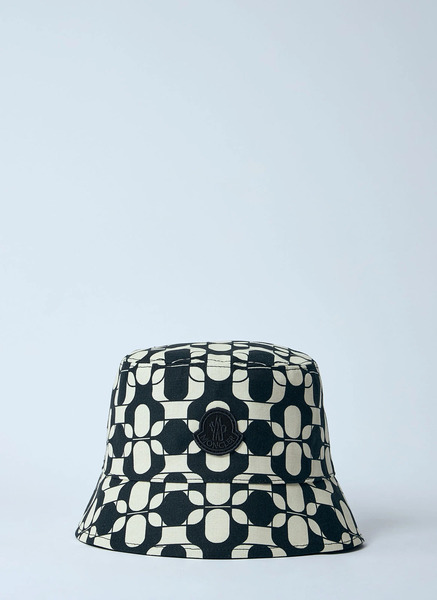  Moncler Moncler Printed Bucket Hat - Frau Hats Black M 