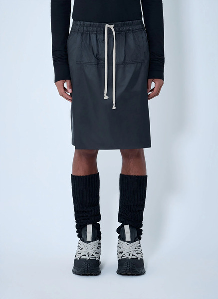  Moncler + Rick Owens Moncler + Rick Owens Drawstring Midi Kilt Shorts -  Shorts Black S 