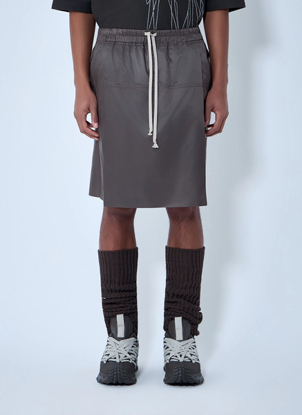  Moncler + Rick Owens Moncler + Rick Owens Drawstring Midi Kilt Shorts -  Shorts Grey M 
