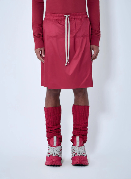  Moncler + Rick Owens Moncler + Rick Owens Drawstring Midi Kilt Shorts -  Shorts Red S 