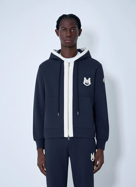  Moncler Moncler Zip-up Cardigan - Mann Strick Navy M 