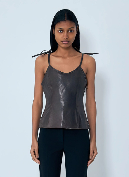  Our Legacy Our Legacy String Leather Tank Top - Frau Tops Brown Fr - 36 