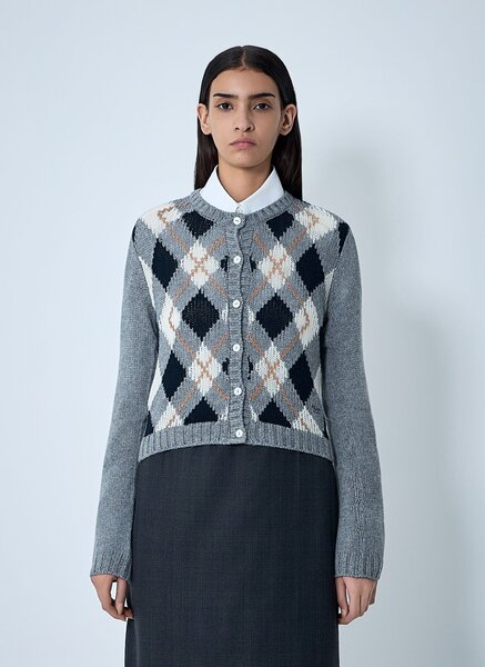  Prada Prada Cashmere Cardigan - Frau Strick Grey It - 38 