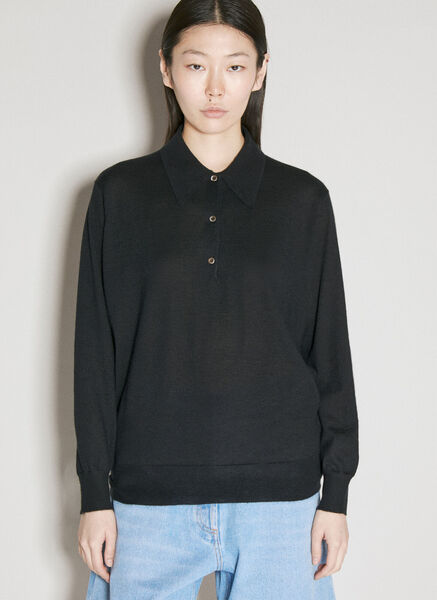  Prada Prada Cashmere Polo Sweater - Frau Strick Black It - 42 