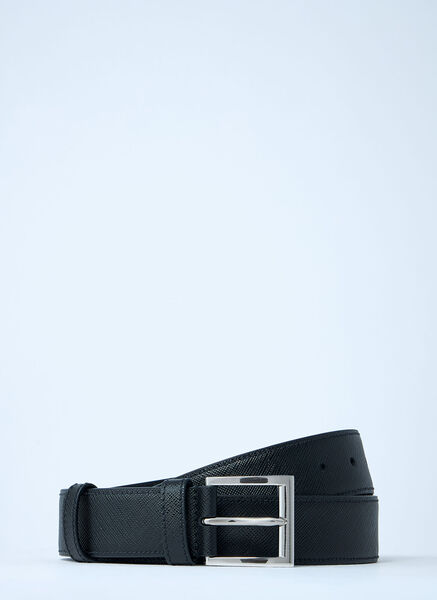  Prada Prada Leather Belt - Mann Gürtel Black 80 