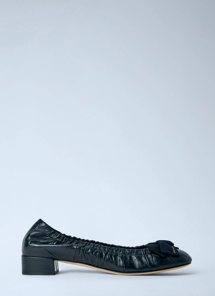  Prada Prada Leather Bow Detail Ballet Flats - Frau Flats Black Eu - 38 