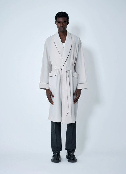  Prada Prada Limestone Robe Coat - Mann Mäntel Beige M 