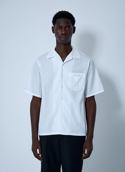  Prada Prada Logo Motif Shirt - Mann Hemden White Xl 