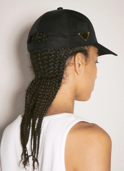  Prada Prada Re-nylon Baseball Cap - Frau Hats Black L 