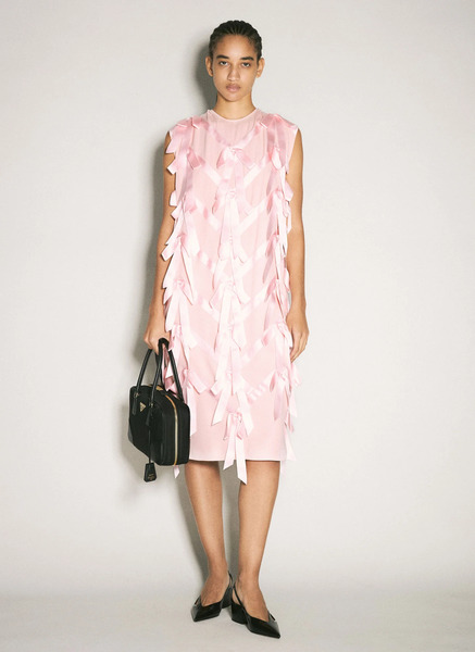  Prada Prada Sablé Midi Dress - Frau Kleider Pink It - 40 