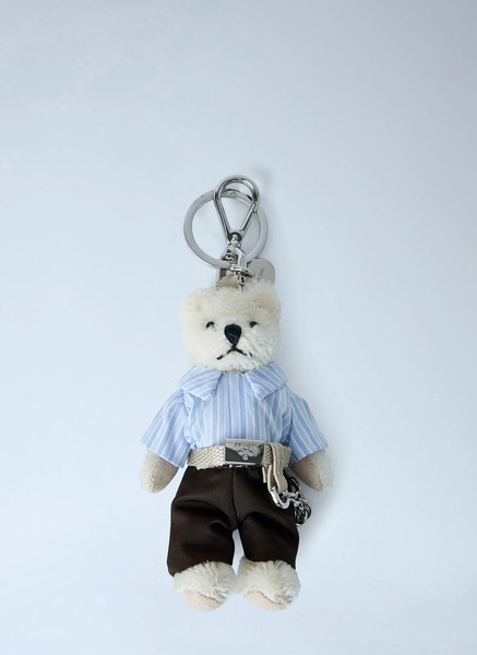  Prada Prada Teddy Bear Keyring - Mann Schlüsselringe White One Size 