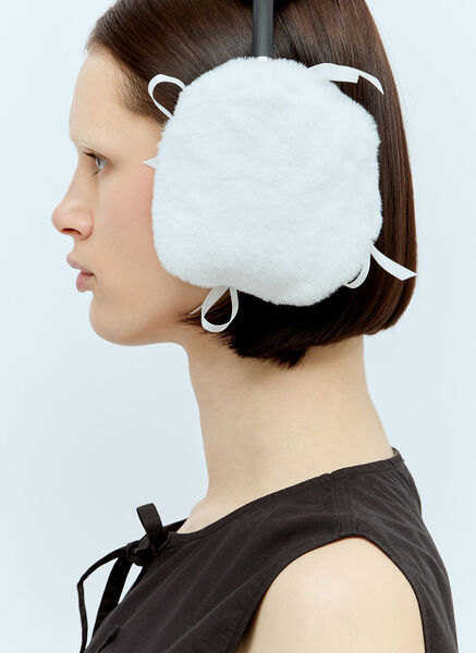  Praying Praying Furry Headphones Cover - Frau Collectibles White One Size 