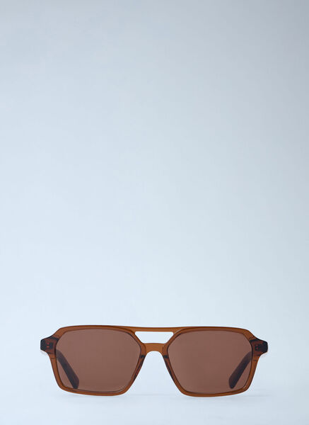  Retrosuperfuture X Mm6 Retrosuperfuture X Mm6 Geometric Frame Sunglasses -  Sonnenbrillen Brown One Size 