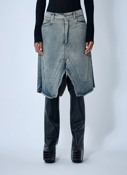  Rick Owens Rick Owens Slivered Denim Skirt - Frau Röcke Denim 26 