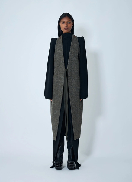  Rick Owens Rick Owens Wool Draped Waistcoat - Frau Mäntel Grey It - 40 