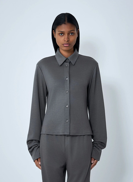  Rier Rier Mini Polar Shirt - Frau Hemden Grey L 
