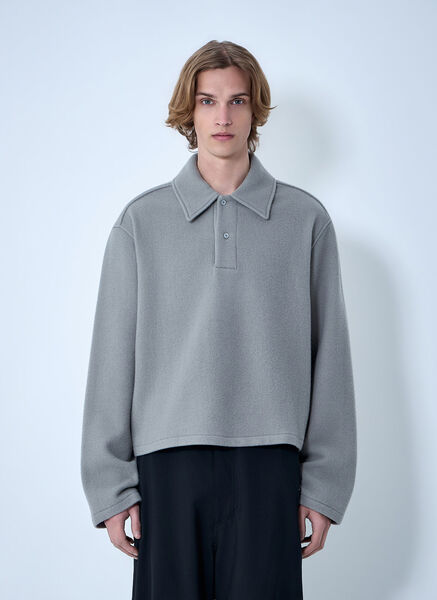  Rier Rier Oversized Polo Knit Jumper -  Polo Shirts Grey Xl 