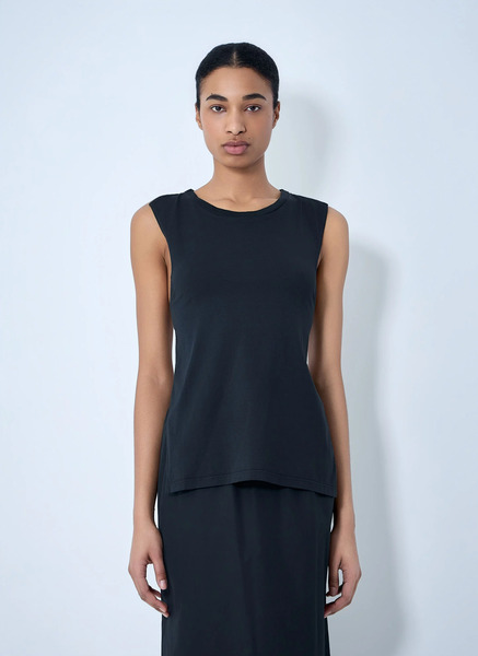  Rier Rier Sleeveless Cotton Tank Top - Frau Tops Black L 