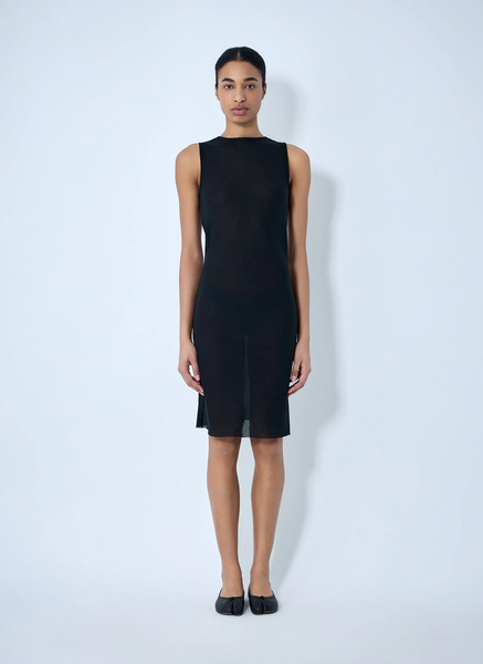  Rier Rier Sleeveless Mesh Midi Dress - Frau Kleider Black S 