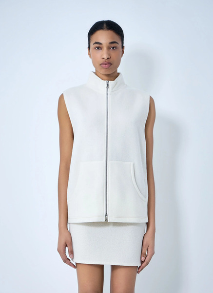  Rier Rier Sleeveless Zip Vest - Frau Jacken White M 