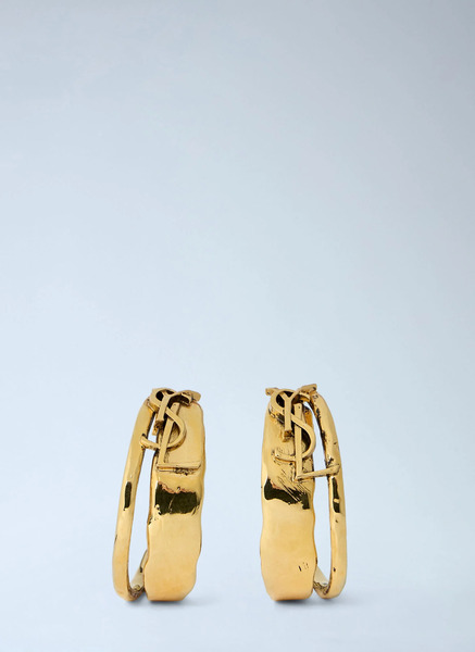  Saint Laurent Saint Laurent Sculpted Hoop Earrings - Frau Schmuck Gold One Size 