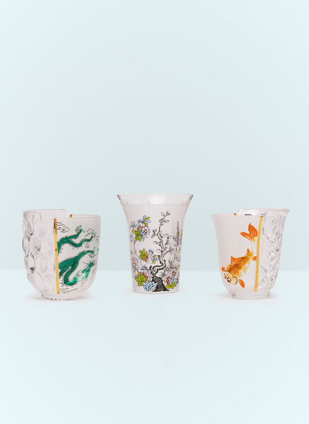  Seletti Seletti Set Of Three Hybrid Aglaura Glasses -  Glassware Multicolour One Size 