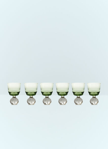  Serax Serax Set Of Six Small Eternal Snow Stemmed Glasses -  Glassware Green One Size 