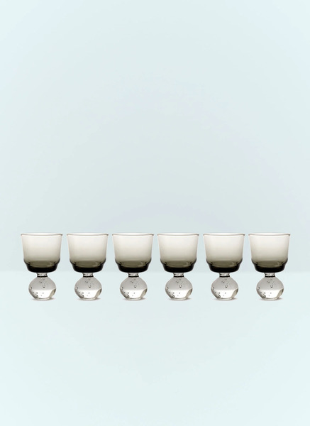  Serax Serax Set Of Six Small Eternal Snow Stemmed Glasses -  Glassware Grey One Size 