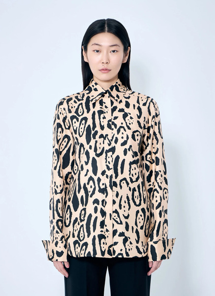  Sportmax Sportmax Animal-print Shirt - Frau Hemden Beige It - 42 