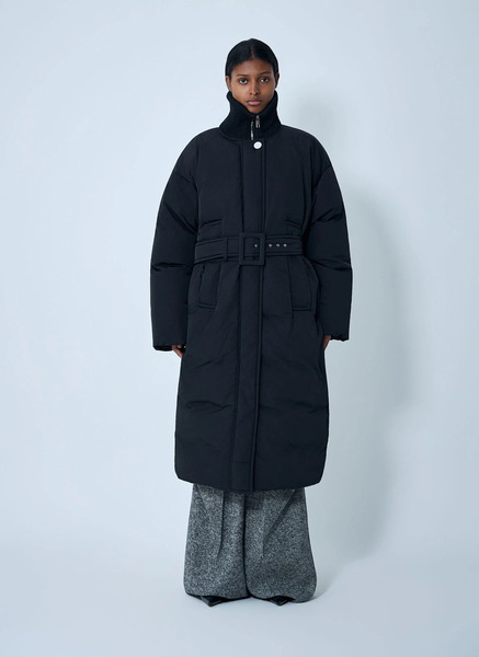  Sportmax Sportmax Belted Quilted Coat - Frau Mäntel Black It - 42 