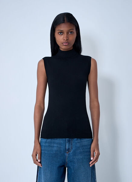  Sportmax Sportmax Wool Turtleneck Top - Frau Tops Black M 
