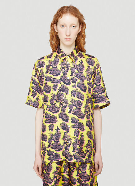 Stella Mccartney Stella Mccartney Ricky Silk Shirt - Frau Hemden Yellow M 