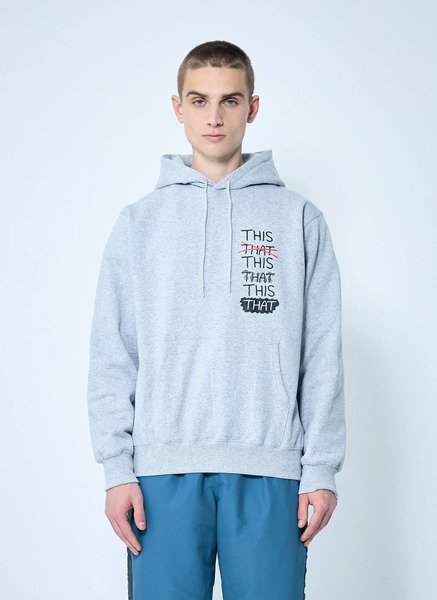  Thisisneverthat® Thisisneverthat® This Is That Hooded Sweatshirt - Mann Sweatshirts Grey S 