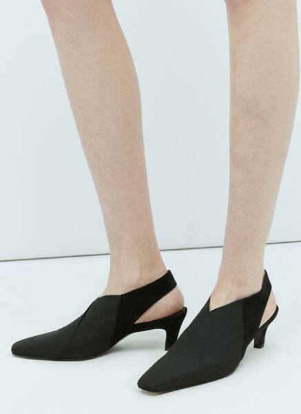  Toteme Toteme Mid Heel Elastic Slingback Pumps - Frau Heels Black Eu - 41 