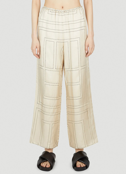  Toteme Toteme Monogram Pyjama Pants - Frau Hosen Beige Fr - 32 