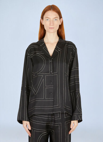  Toteme Toteme Monogram Shirt - Frau Hemden Black Fr - 34 