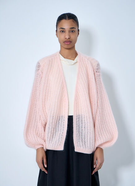  Toteme Toteme Open Knit Cardigan - Frau Strick Pink Xs 