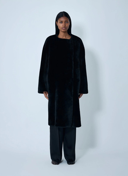  Toteme Toteme Shearling Coat - Frau Mäntel Black Fr - 34 