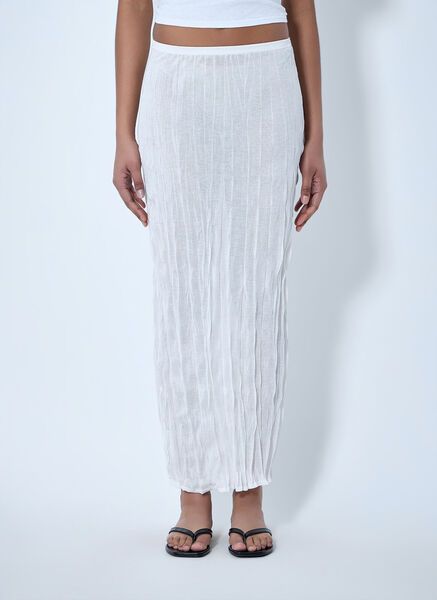  Toteme Toteme Textured Knit Maxi Skirt - Frau Röcke White L 