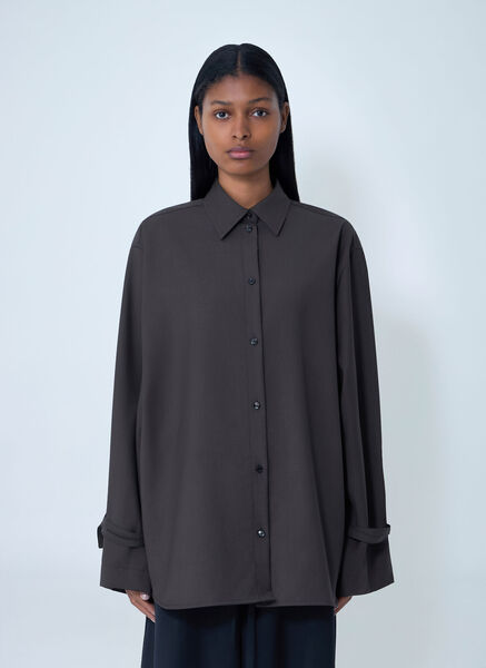  Toteme Toteme Tie-cuff Shirt - Frau Hemden Brown Fr - 34 