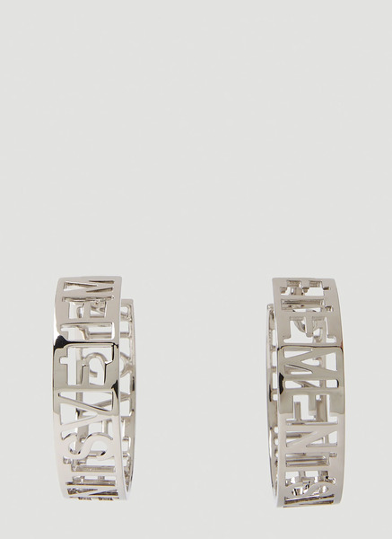  Vetements Vetements Logo Hoop Earrings - Frau Schmuck Silver One Size 