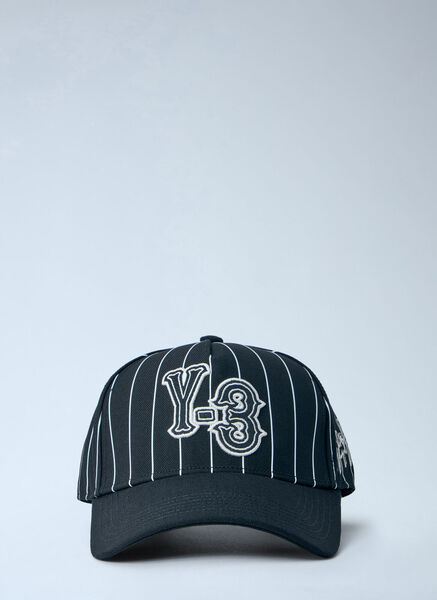  Y-3 Y-3 Pinstripe Logo Baseball Cap -  Hats Black M 